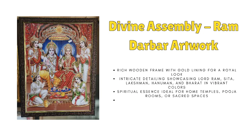 Title: Divine Assembly - Ram Darbar Artwork